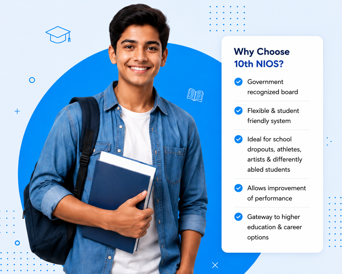 10th NIOS student and course benefits